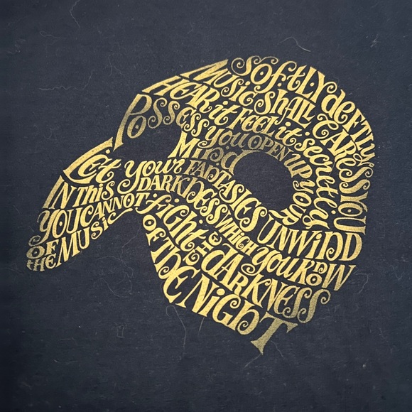 Rare Phantom of the Opera Womens Vintage Shirt NYC Large Navy Blue - Picture 3 of 3